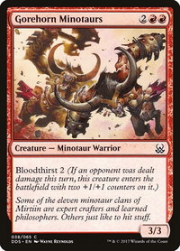 Gorehorn Minotaurs - Duel Decks: Mind vs. Might (DDS) #38 - Common Magic: The Gathering Trading Card