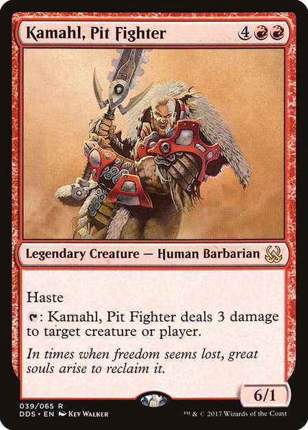 Kamahl, Pit Fighter - Duel Decks: Mind vs. Might Magic: The Gathering trading card