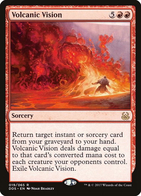 Volcanic Vision trading card from Duel Decks: Mind vs. Might Volcanic Vision - Duel Decks: Mind vs. Might Magic: The Gathering trading card