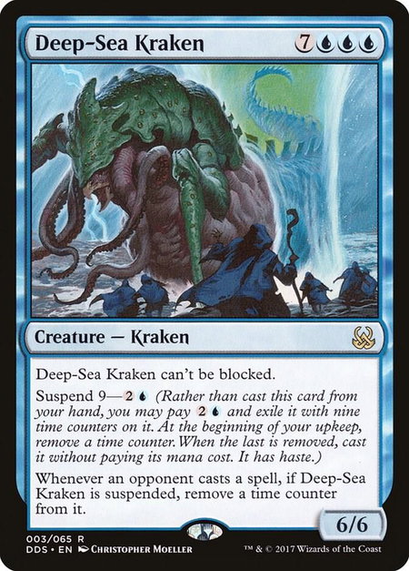 Deep-Sea Kraken trading card from Duel Decks: Mind vs. Might Deep-Sea Kraken - Duel Decks: Mind vs. Might Magic: The Gathering trading card