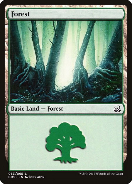 Forest (063) trading card from Duel Decks: Mind vs. Might Forest (063) - Duel Decks: Mind vs. Might Magic: The Gathering trading card