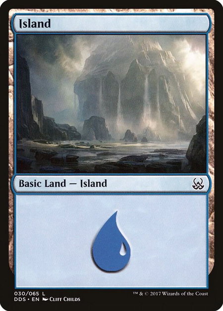 Island (030) - Duel Decks: Mind vs. Might Magic: The Gathering trading card
