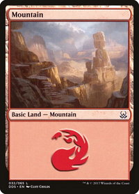 Mountain (032) - Duel Decks: Mind vs. Might (DDS) #32 - Land Magic: The Gathering Trading Card