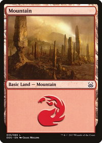 Mountain (033) - Duel Decks: Mind vs. Might (DDS) #33 - Land Magic: The Gathering Trading Card
