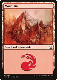 Mountain (061) - Duel Decks: Mind vs. Might (DDS) #61 - Land Magic: The Gathering Trading Card