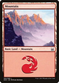 Mountain (062) - Duel Decks: Mind vs. Might (DDS) #62 - Land Magic: The Gathering Trading Card