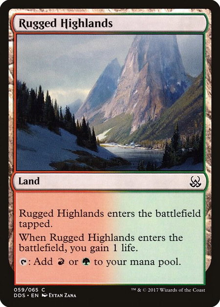 Rugged Highlands - Duel Decks: Mind vs. Might Magic: The Gathering trading card