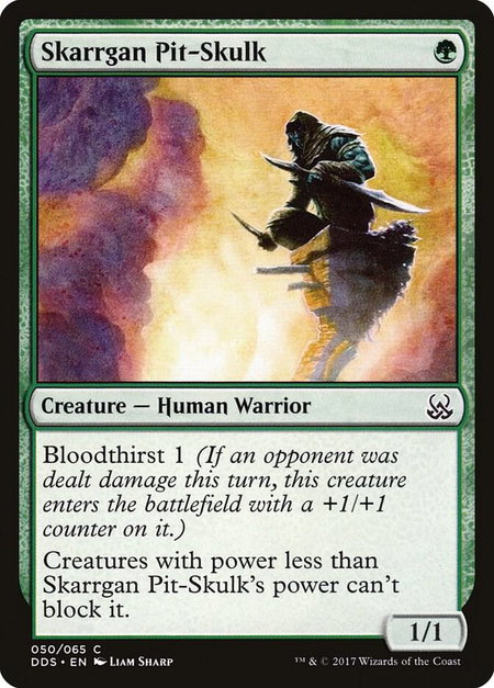 Skarrgan Pit-Skulk trading card from Duel Decks: Mind vs. Might Skarrgan Pit-Skulk - Duel Decks: Mind vs. Might Magic: The Gathering trading card