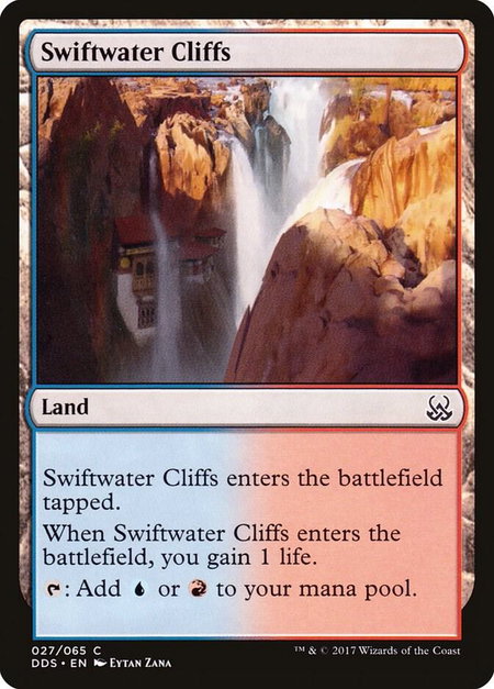Swiftwater Cliffs trading card from Duel Decks: Mind vs. Might Swiftwater Cliffs - Duel Decks: Mind vs. Might Magic: The Gathering trading card