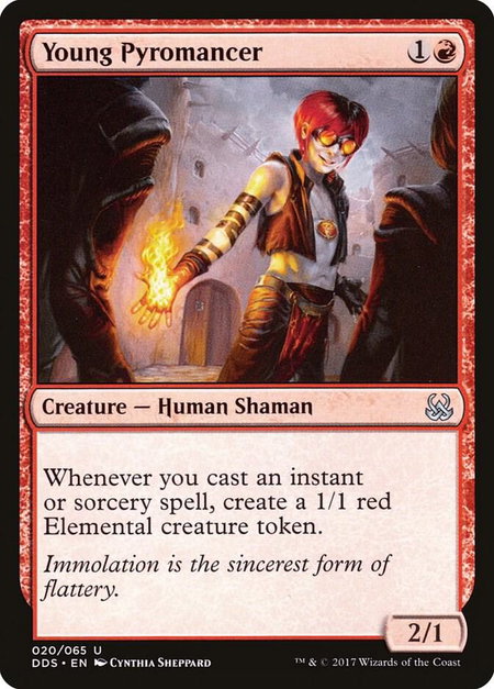Young Pyromancer - Duel Decks: Mind vs. Might Magic: The Gathering trading card