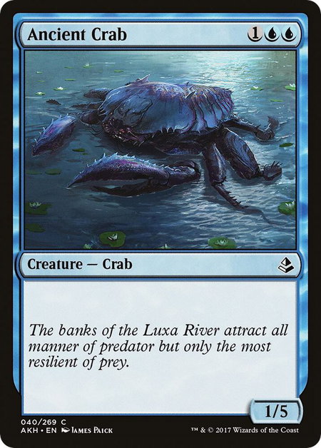 Ancient Crab trading card from Amonkhet Ancient Crab - Amonkhet Magic: The Gathering trading card
