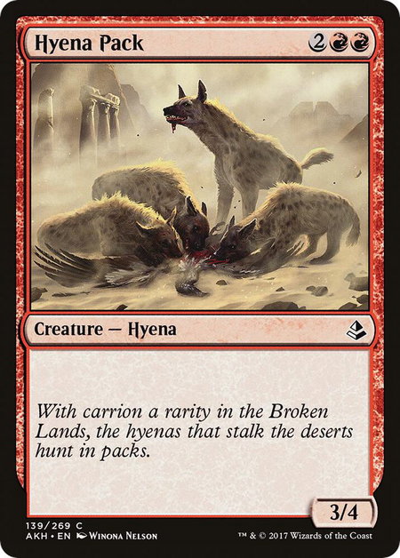 Hyena Pack - Amonkhet Magic: The Gathering trading card