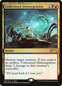 Unlicensed Disintegration - FNM Promos (FNM) #5 - Promo Magic: The Gathering Trading Card