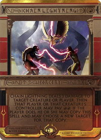 Chain Lightning - Masterpiece Series: Amonkhet Invocations (MPS2) #26 - Mythic Magic: The Gathering Trading Card