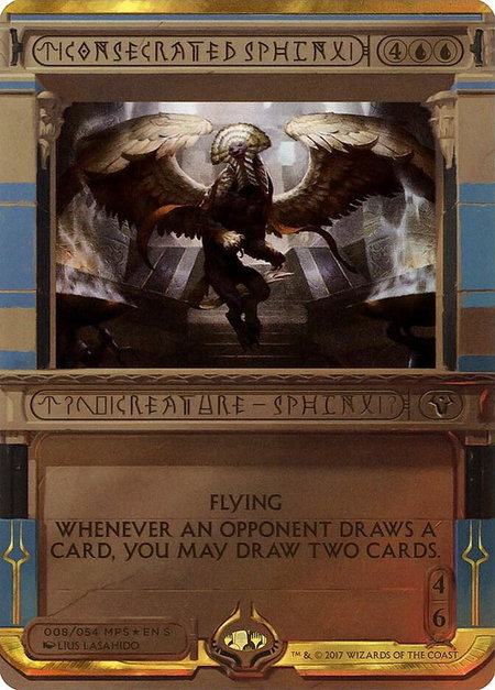 Consecrated Sphinx - Masterpiece Series: Amonkhet Invocations Magic: The Gathering trading card