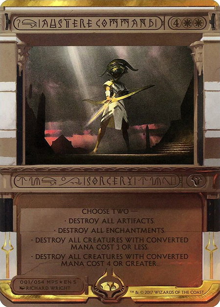 Austere Command - Masterpiece Series: Amonkhet Invocations Magic: The Gathering trading card