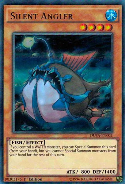 Silent Angler trading card from Duelist Saga Silent Angler - Duelist Saga YuGiOh trading card