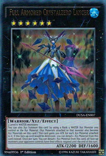 Full Armored Crystalzero Lancer - Duelist Saga YuGiOh trading card