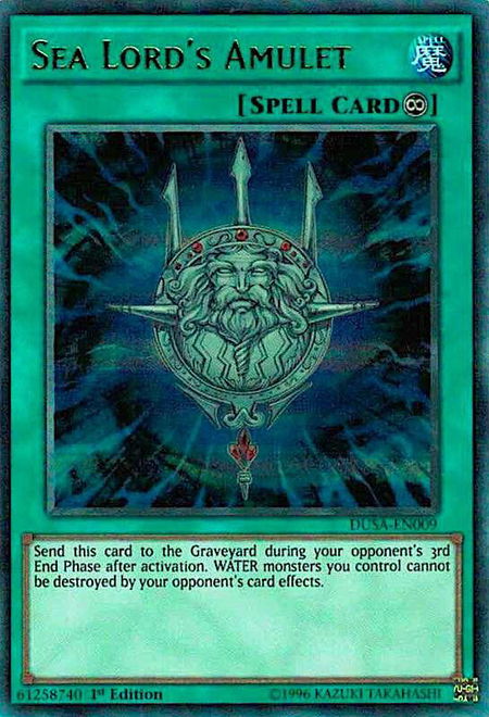 Sea Lord's Amulet - Duelist Saga YuGiOh trading card