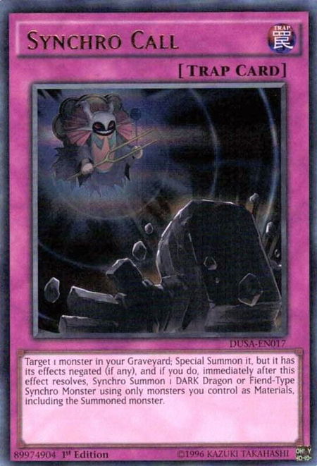 Synchro Call - Duelist Saga YuGiOh trading card