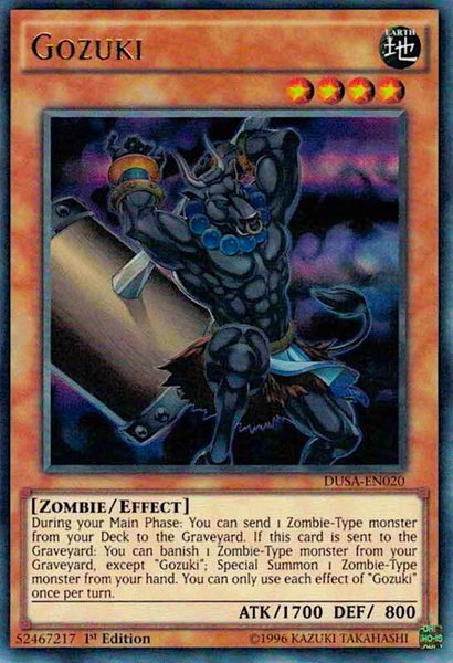 Gozuki trading card from Duelist Saga Gozuki - Duelist Saga YuGiOh trading card