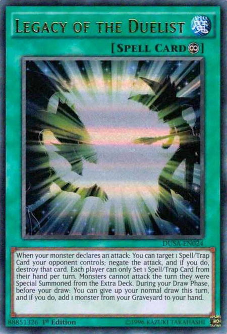 Legacy of the Duelist - Duelist Saga YuGiOh trading card