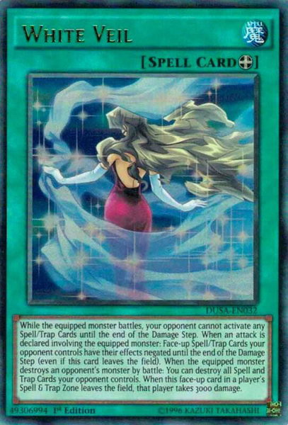 White Veil trading card from Duelist Saga White Veil - Duelist Saga YuGiOh trading card