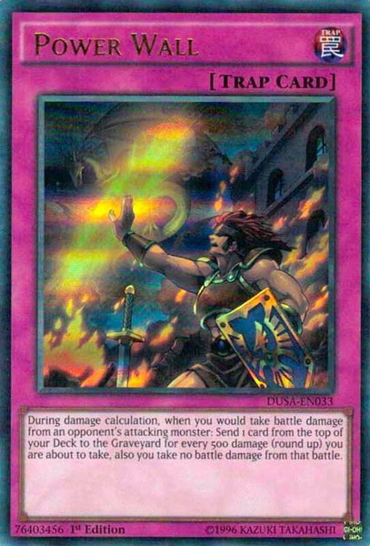 Power Wall trading card from Duelist Saga Power Wall - Duelist Saga YuGiOh trading card