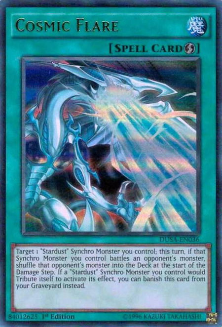 Cosmic Flare - Duelist Saga YuGiOh trading card
