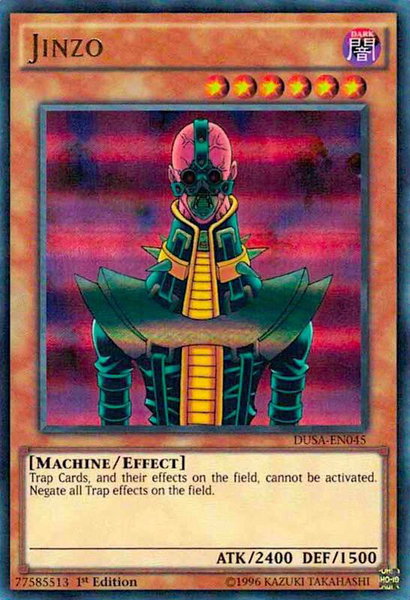 Jinzo trading card from Duelist Saga Jinzo - Duelist Saga YuGiOh trading card