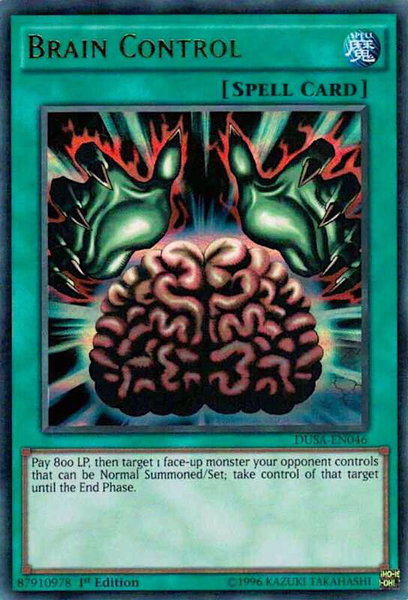 Brain Control trading card from Duelist Saga Brain Control - Duelist Saga YuGiOh trading card