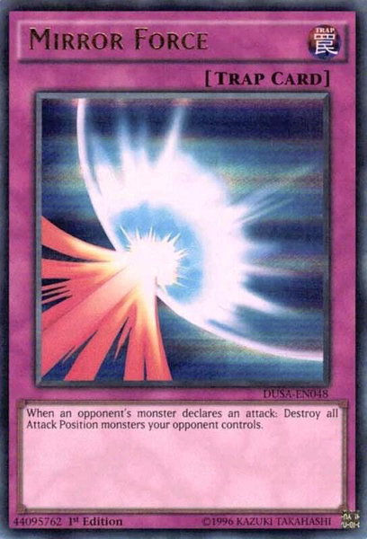 Mirror Force trading card from Duelist Saga Mirror Force - Duelist Saga YuGiOh trading card
