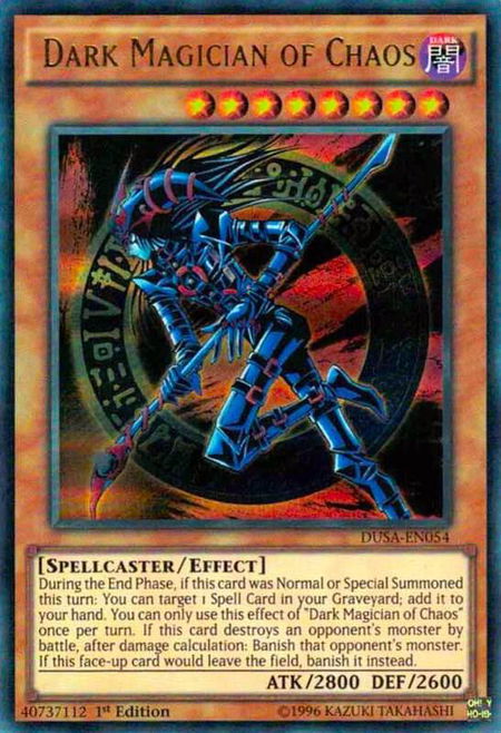 Dark Magician of Chaos - Duelist Saga YuGiOh trading card