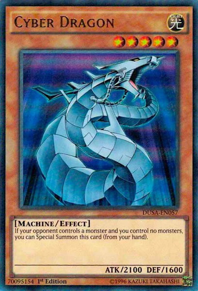 Cyber Dragon trading card from Duelist Saga Cyber Dragon - Duelist Saga YuGiOh trading card