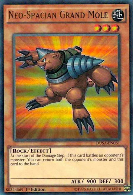 Neo-Spacian Grand Mole - Duelist Saga YuGiOh trading card