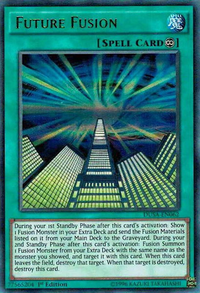 Future Fusion trading card from Duelist Saga Future Fusion - Duelist Saga YuGiOh trading card