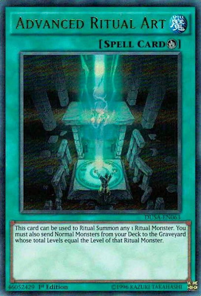 Advanced Ritual Art trading card from Duelist Saga Advanced Ritual Art - Duelist Saga YuGiOh trading card