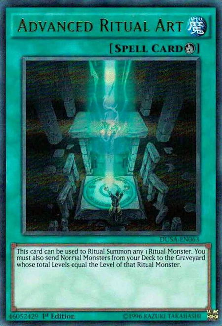 Advanced Ritual Art - Duelist Saga YuGiOh trading card