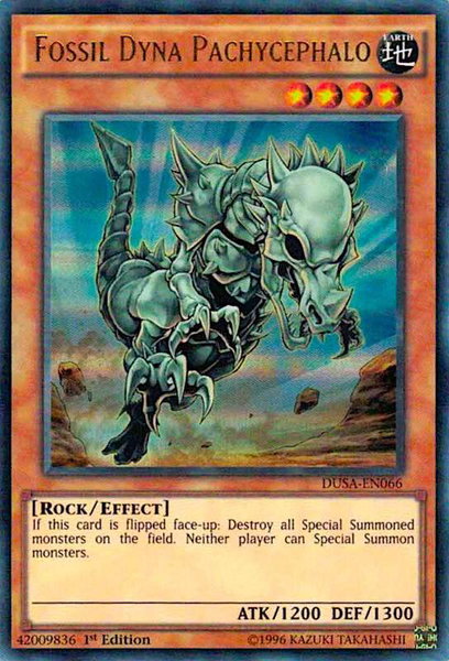 Fossil Dyna Pachycephalo trading card from Duelist Saga Fossil Dyna Pachycephalo - Duelist Saga YuGiOh trading card