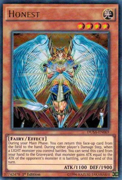 Honest trading card from Duelist Saga Honest - Duelist Saga YuGiOh trading card
