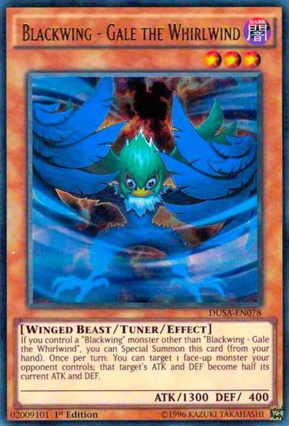Blackwing - Gale the Whirlwind trading card from Duelist Saga Blackwing - Gale the Whirlwind - Duelist Saga YuGiOh trading card