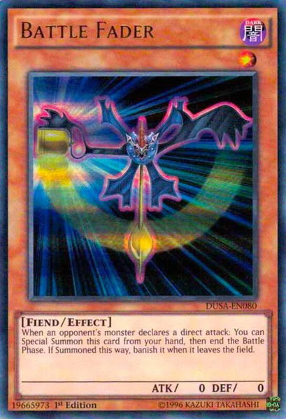 Battle Fader trading card from Duelist Saga Battle Fader - Duelist Saga YuGiOh trading card