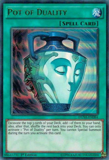 Pot of Duality - Duelist Saga YuGiOh trading card