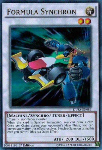 Formula Synchron trading card from Duelist Saga Formula Synchron - Duelist Saga YuGiOh trading card