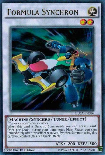 Formula Synchron - Duelist Saga YuGiOh trading card