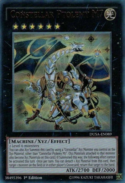 Constellar Ptolemy M7 trading card from Duelist Saga Constellar Ptolemy M7 - Duelist Saga YuGiOh trading card