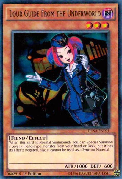 Tour Guide From the Underworld trading card from Duelist Saga Tour Guide From the Underworld - Duelist Saga YuGiOh trading card