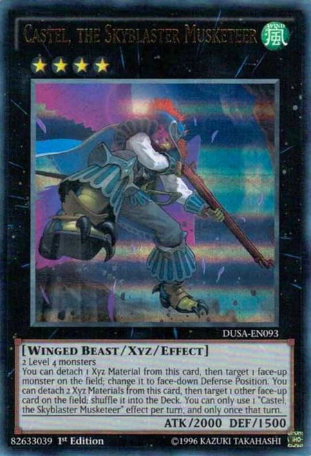 Castel, the Skyblaster Musketeer - Duelist Saga YuGiOh trading card