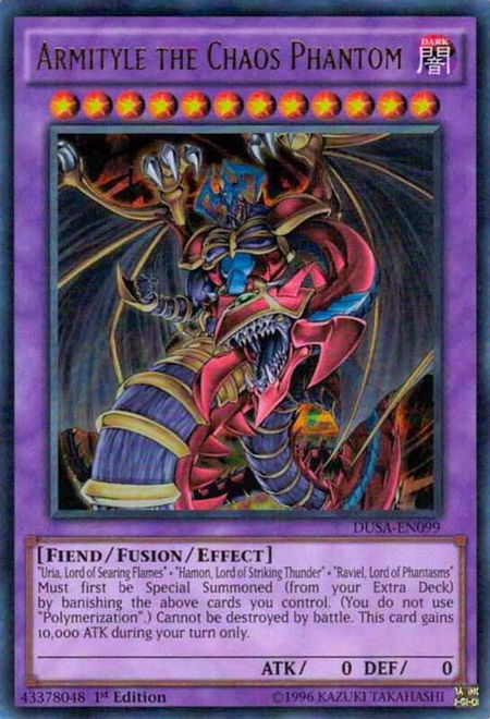 Armityle the Chaos Phantom - Duelist Saga YuGiOh trading card