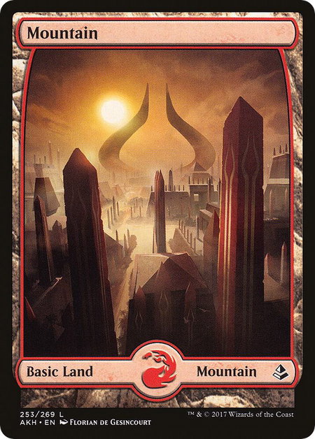 Mountain (253) - Full Art - Amonkhet Magic: The Gathering trading card